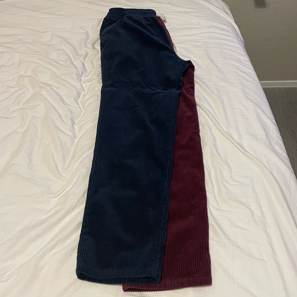 PacSun Corduroy pants multi colored red and blue